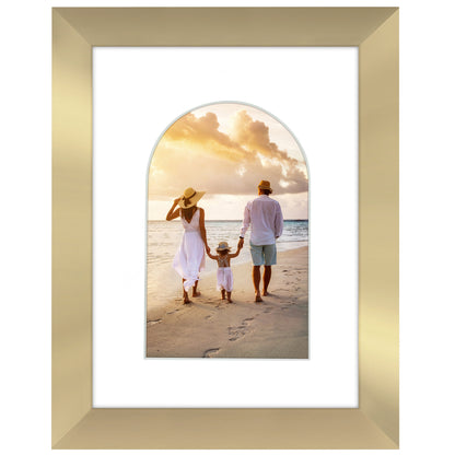 Picture Frame With Arch Mat - Engineered Wood Photo Frame with Shatter-Resistant Glass Cover