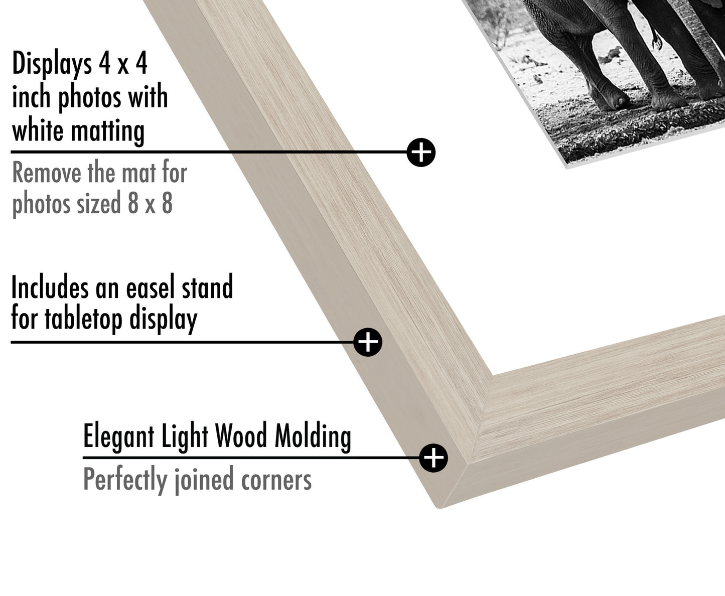 Picture Frame with Mat | Engineered Wood Photo Frame