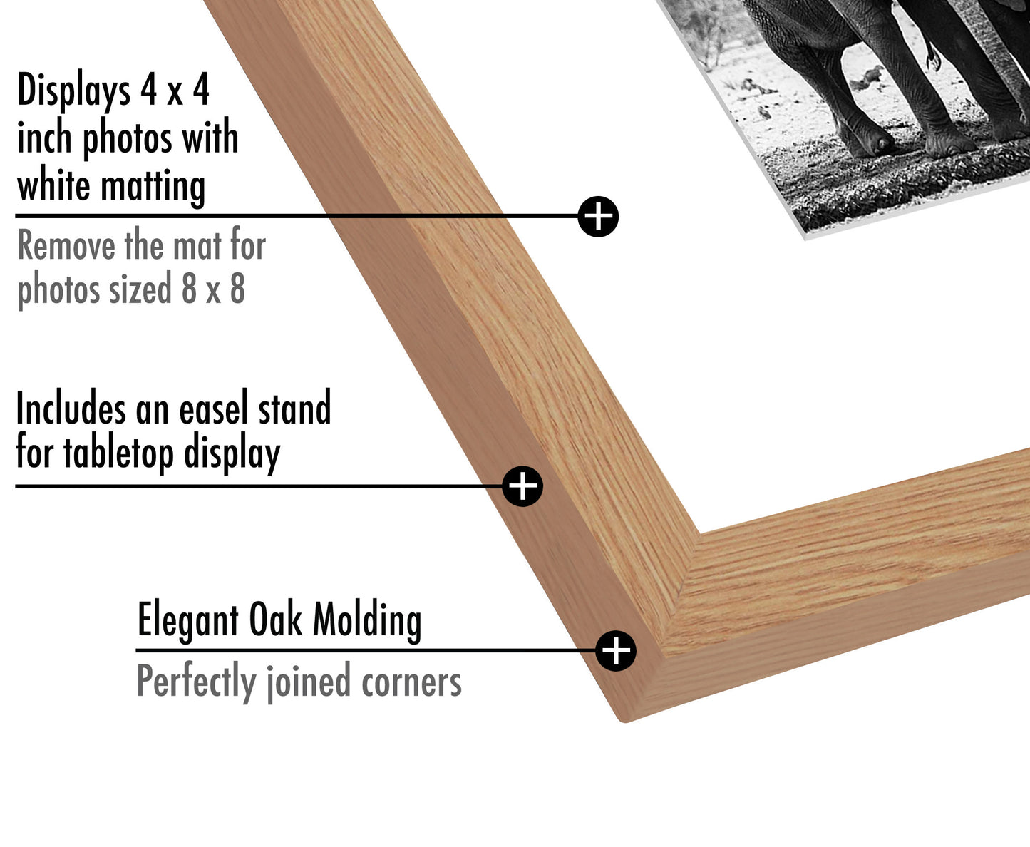 Picture Frame with Mat | Engineered Wood Photo Frame