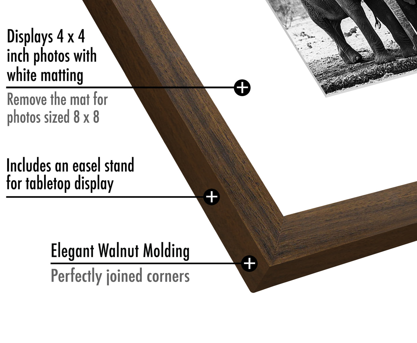 Picture Frame with Mat | Engineered Wood Photo Frame