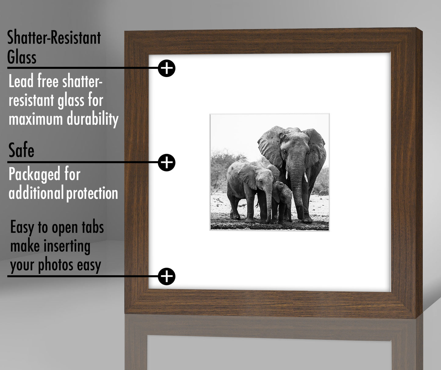 Picture Frame with Mat | Engineered Wood Photo Frame