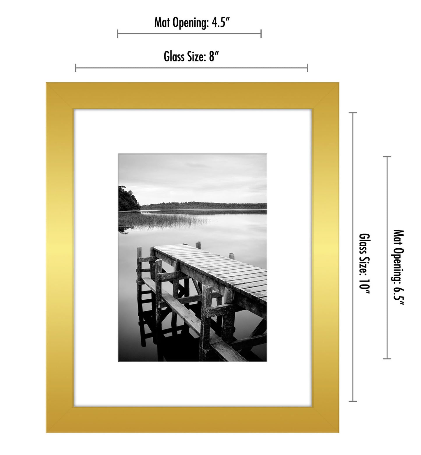 Picture Frame with Mat | Engineered Wood Photo Frame