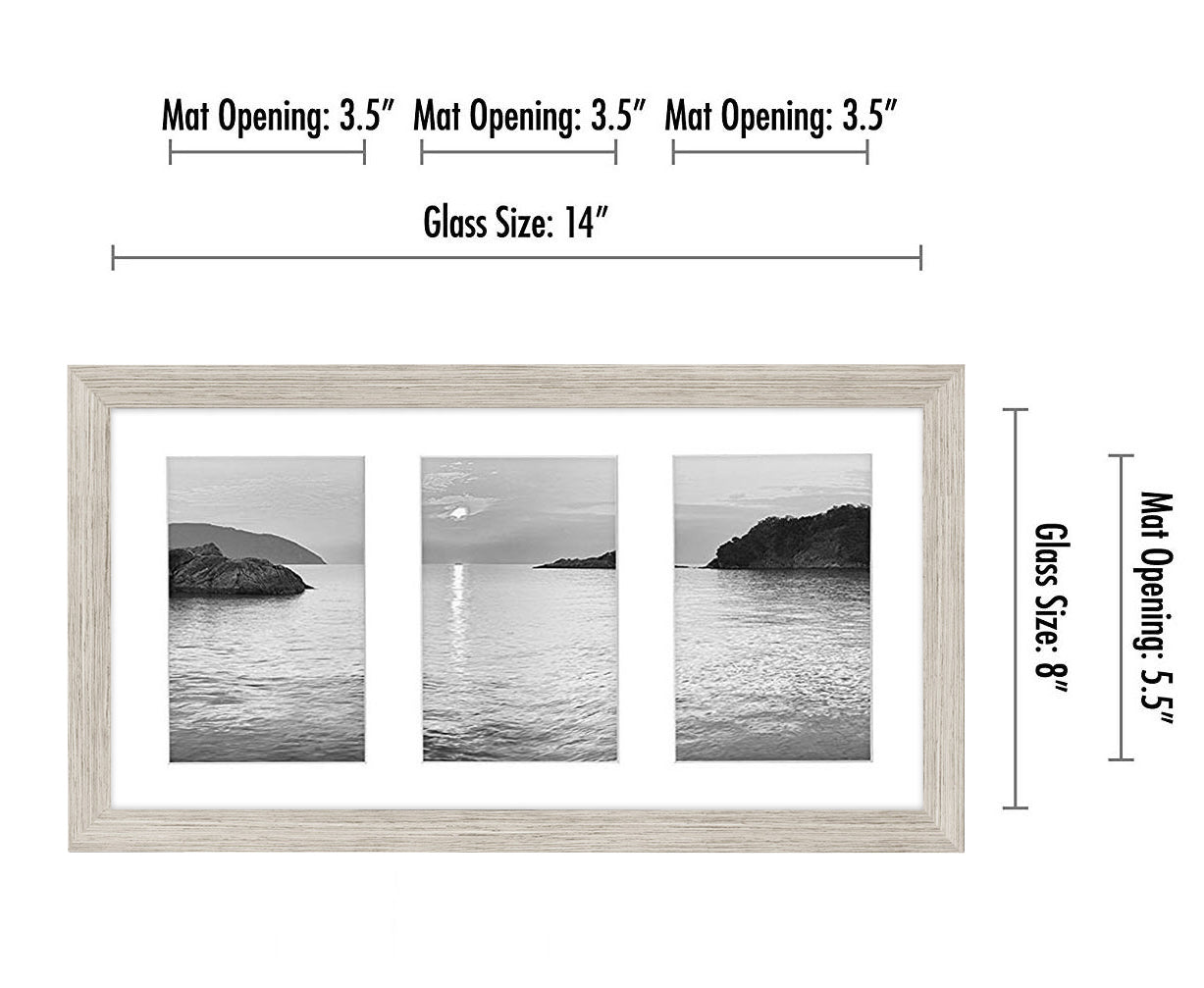 Triple Collage Picture Frame for 4x6 | Multi-use Display | Choose Color