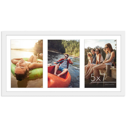 Triple Collage Picture Frame for 5x7 | Choose Size and Color