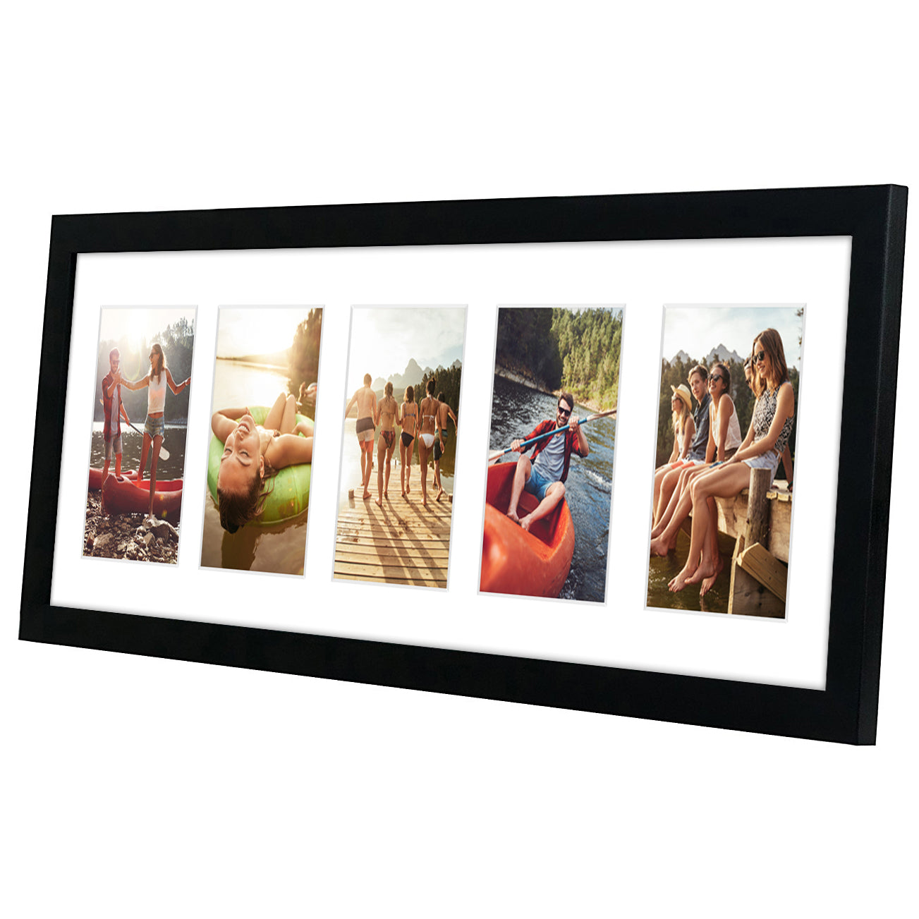 5-Photo Collage Picture Frame for 4x6 | Choose Size and Color