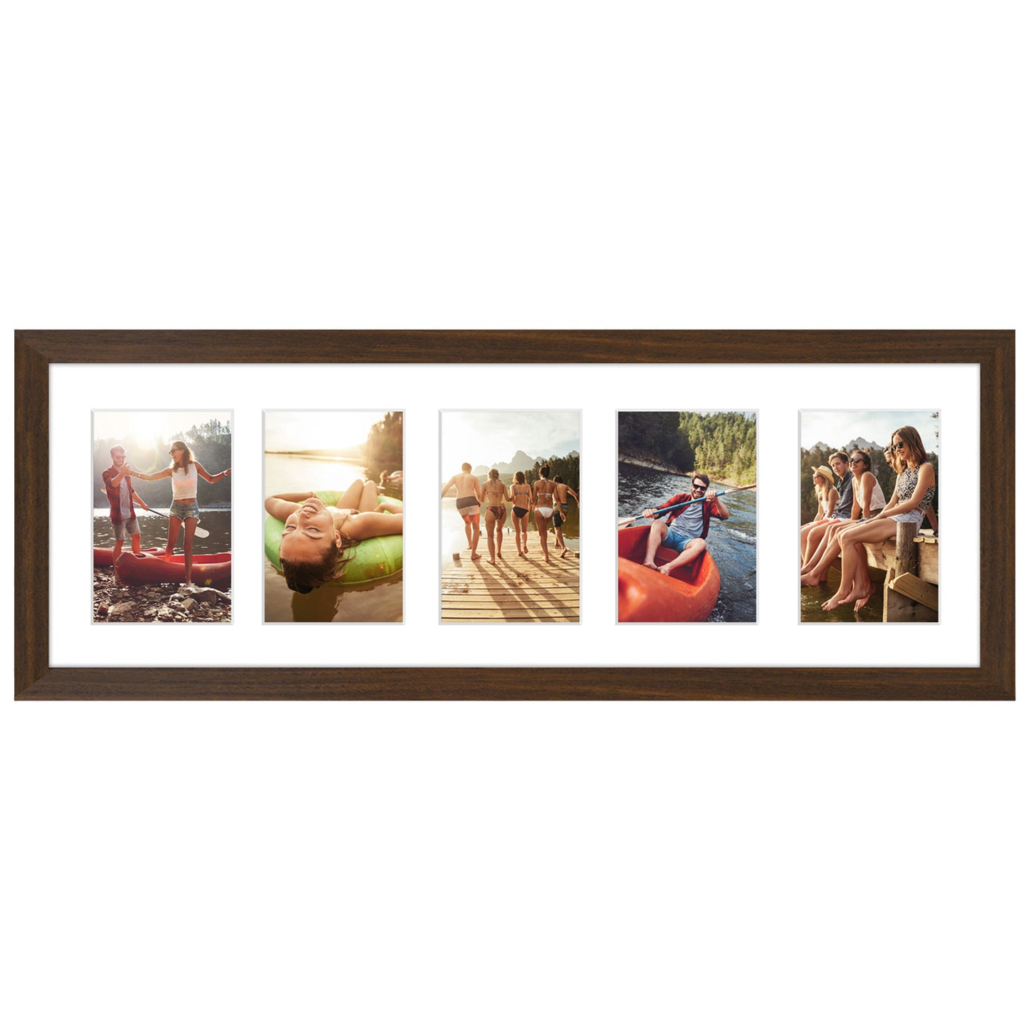 5-Photo Collage Picture Frame for 4x6 | Choose Size and Color