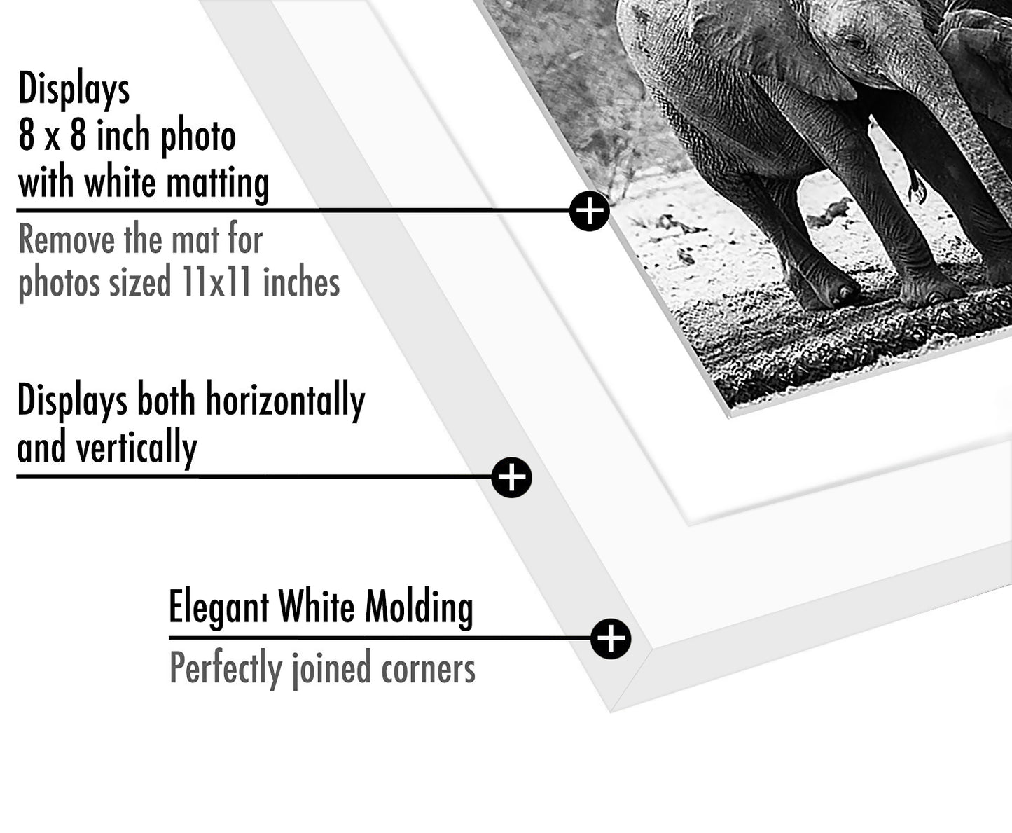 Picture Frame with Mat | Engineered Wood Photo Frame