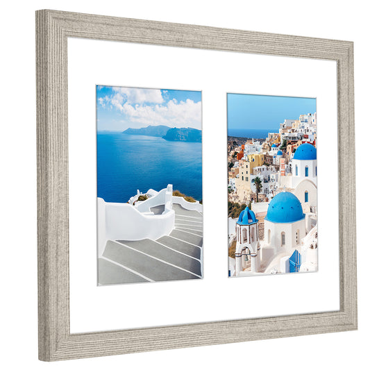 Double Collage Picture Frame for 5x7 | Multi-use Display | Choose Color