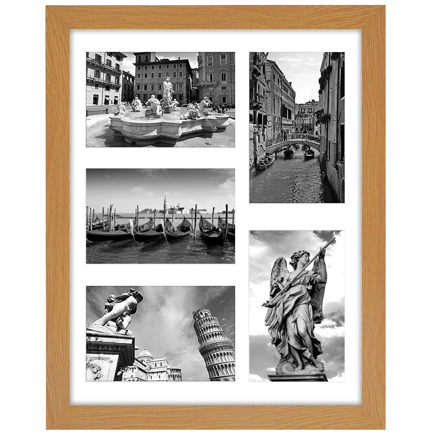 5-Photo Collage Picture Frame for 4x6 | Choose Size and Color