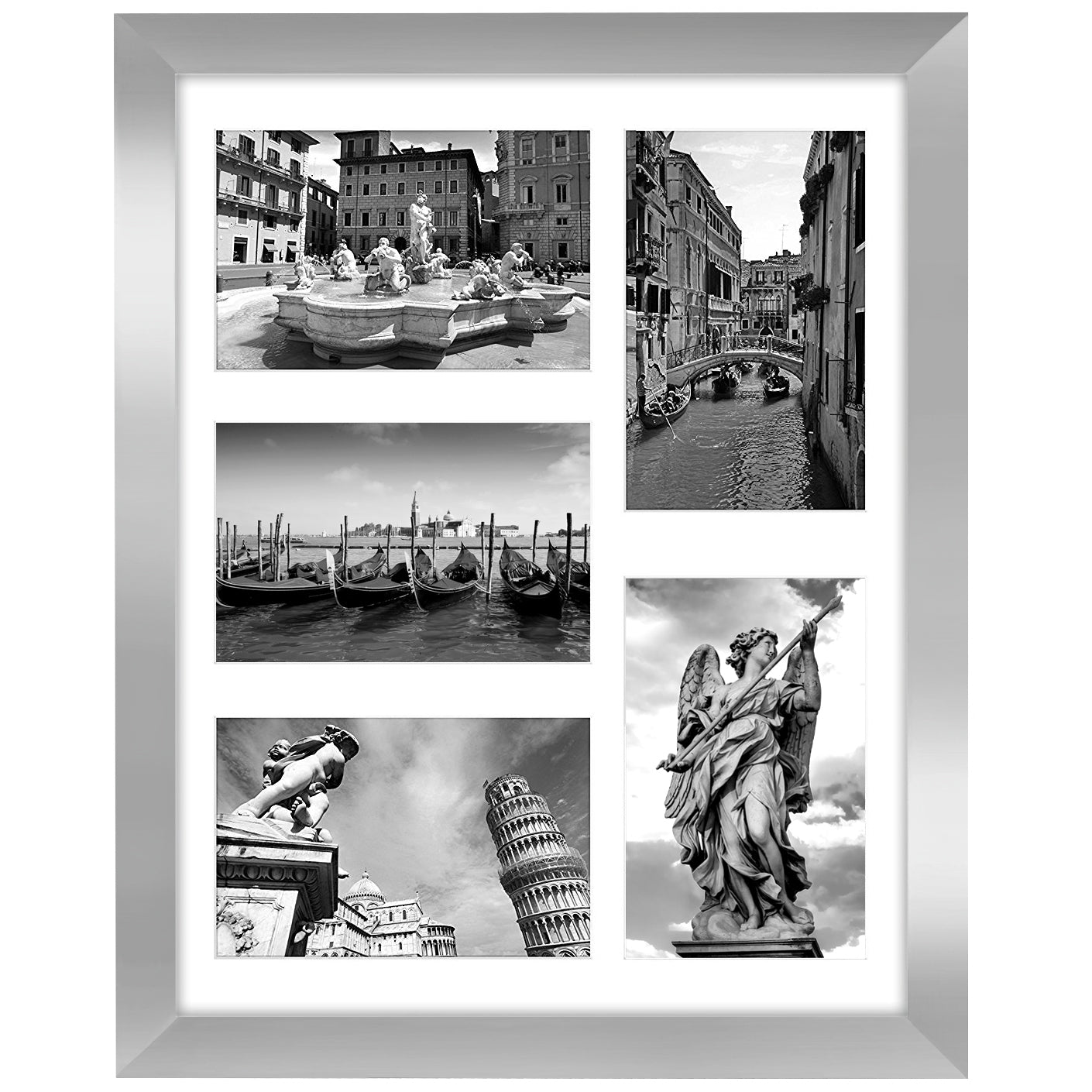 5-Photo Collage Picture Frame for 4x6 | Choose Size and Color