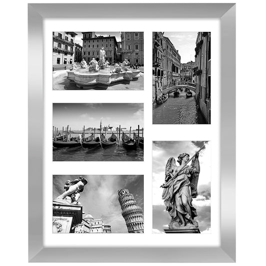 5-Photo Collage Picture Frame for 4x6 | Choose Size and Color