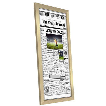 11x22 Gold - Assorted Media Article Cover Frame - Newspaper Picture Frame