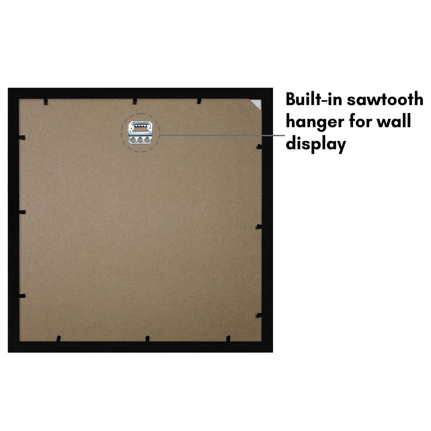 Picture Frame With Round Mat - Engineered Wood Photo Frame with Shatter-Resistant Glass Cover