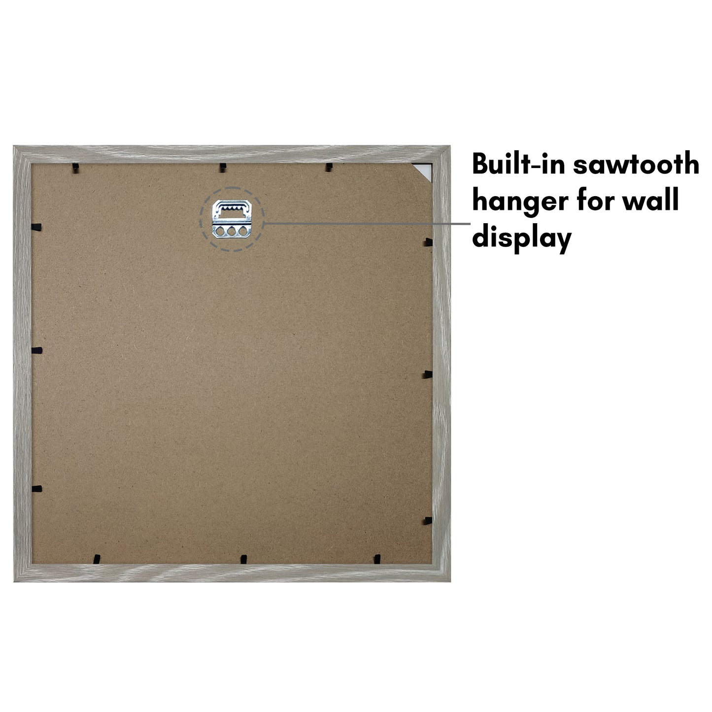 Picture Frame With Round Mat - Engineered Wood Photo Frame with Shatter-Resistant Glass Cover