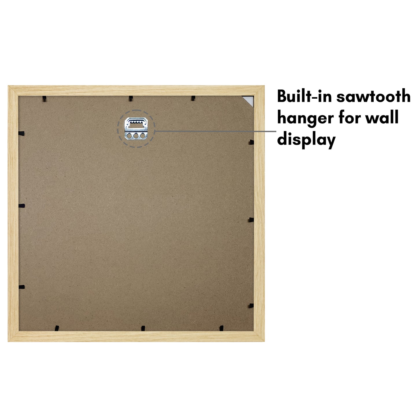 Picture Frame With Round Mat - Engineered Wood Photo Frame with Shatter-Resistant Glass Cover