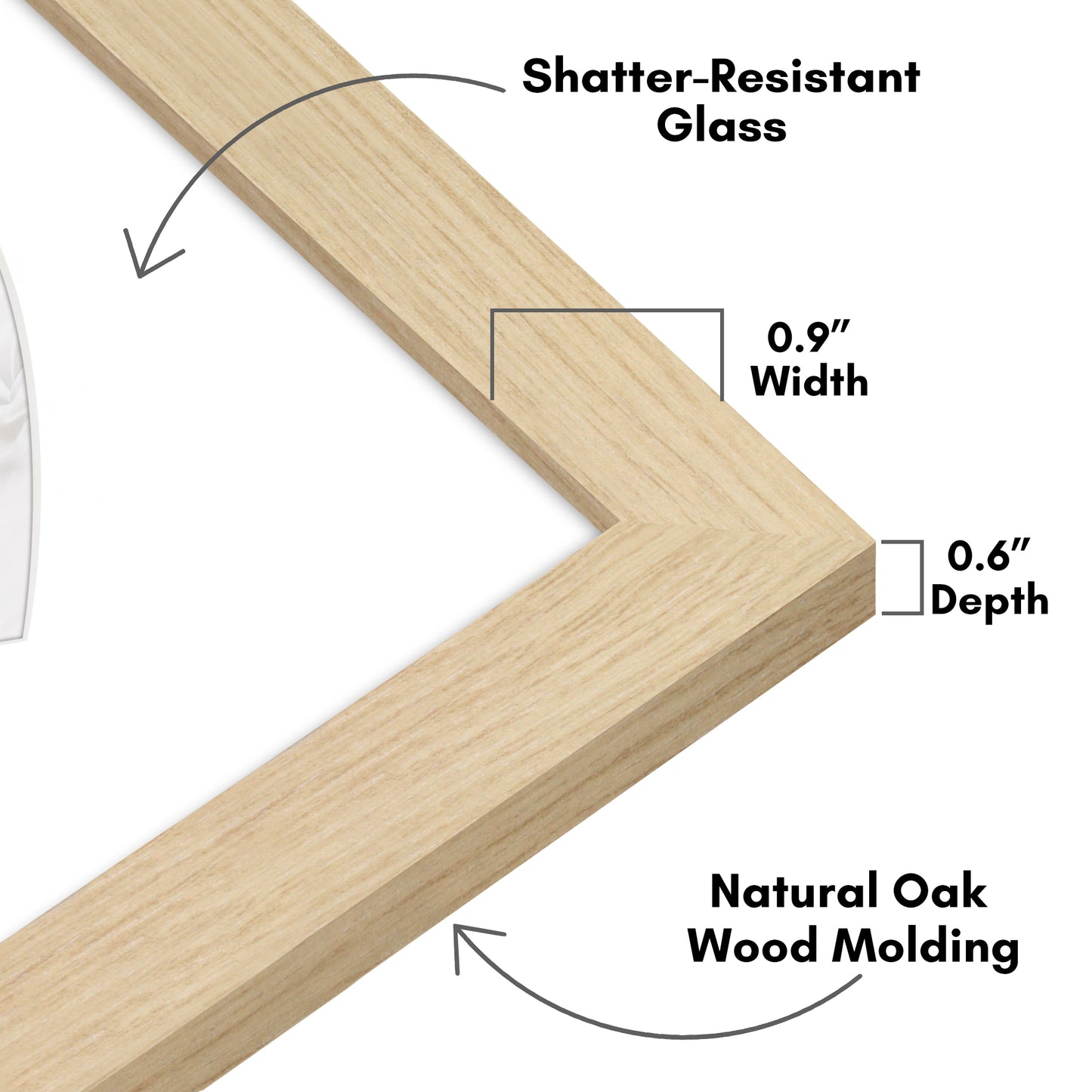 Picture Frame With Heart Shaped Mat -  Engineered Wood Photo Frame with Shatter-Resistant Glass Cover