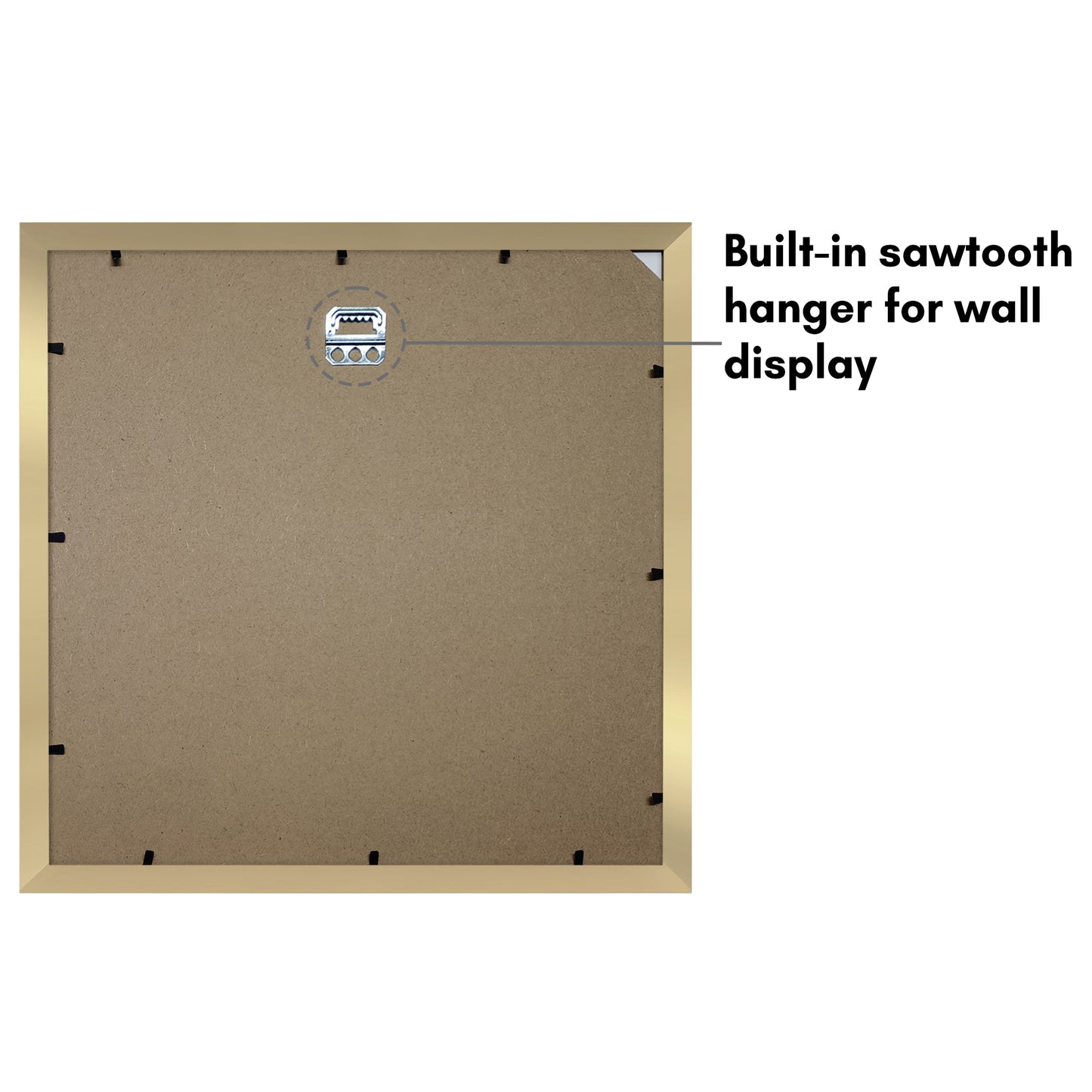 Picture Frame With Round Mat - Engineered Wood Photo Frame with Shatter-Resistant Glass Cover