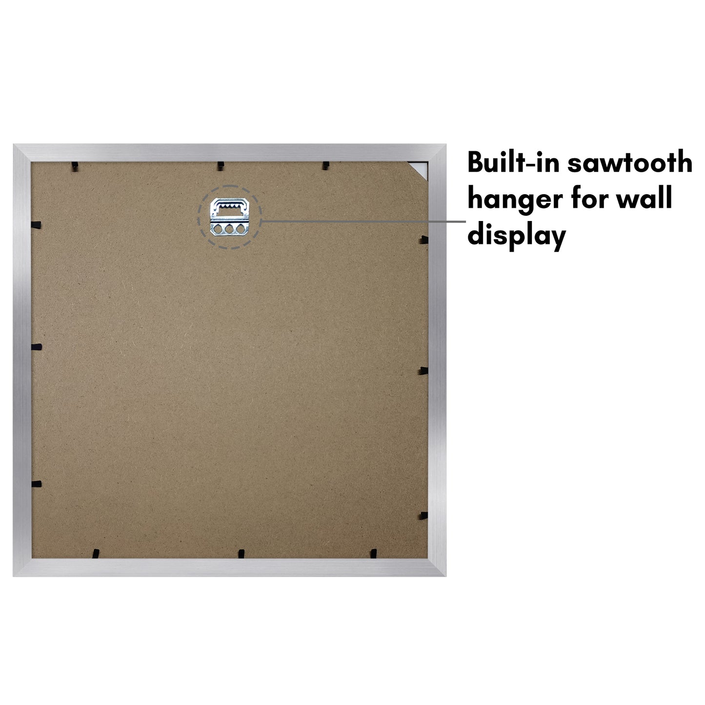 Picture Frame With Round Mat - Engineered Wood Photo Frame with Shatter-Resistant Glass Cover