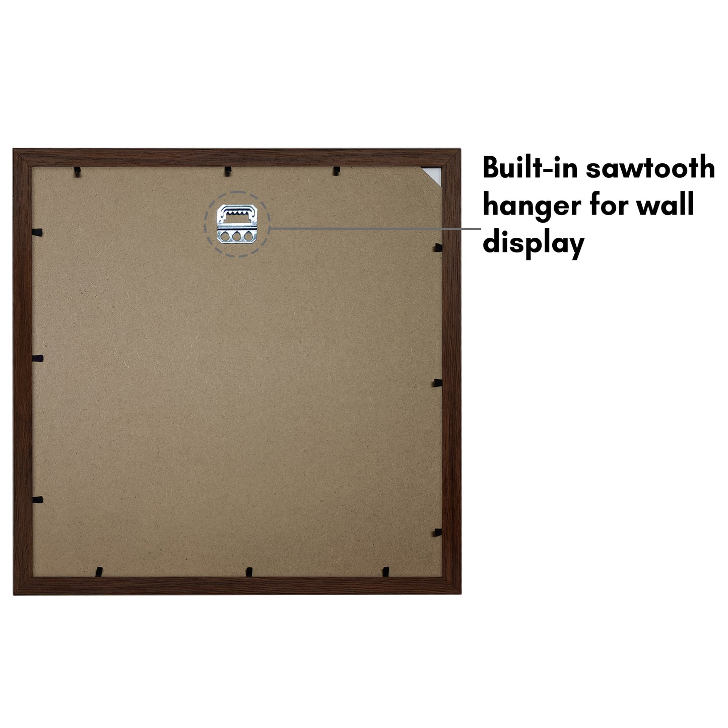 Picture Frame With Round Mat - Engineered Wood Photo Frame with Shatter-Resistant Glass Cover