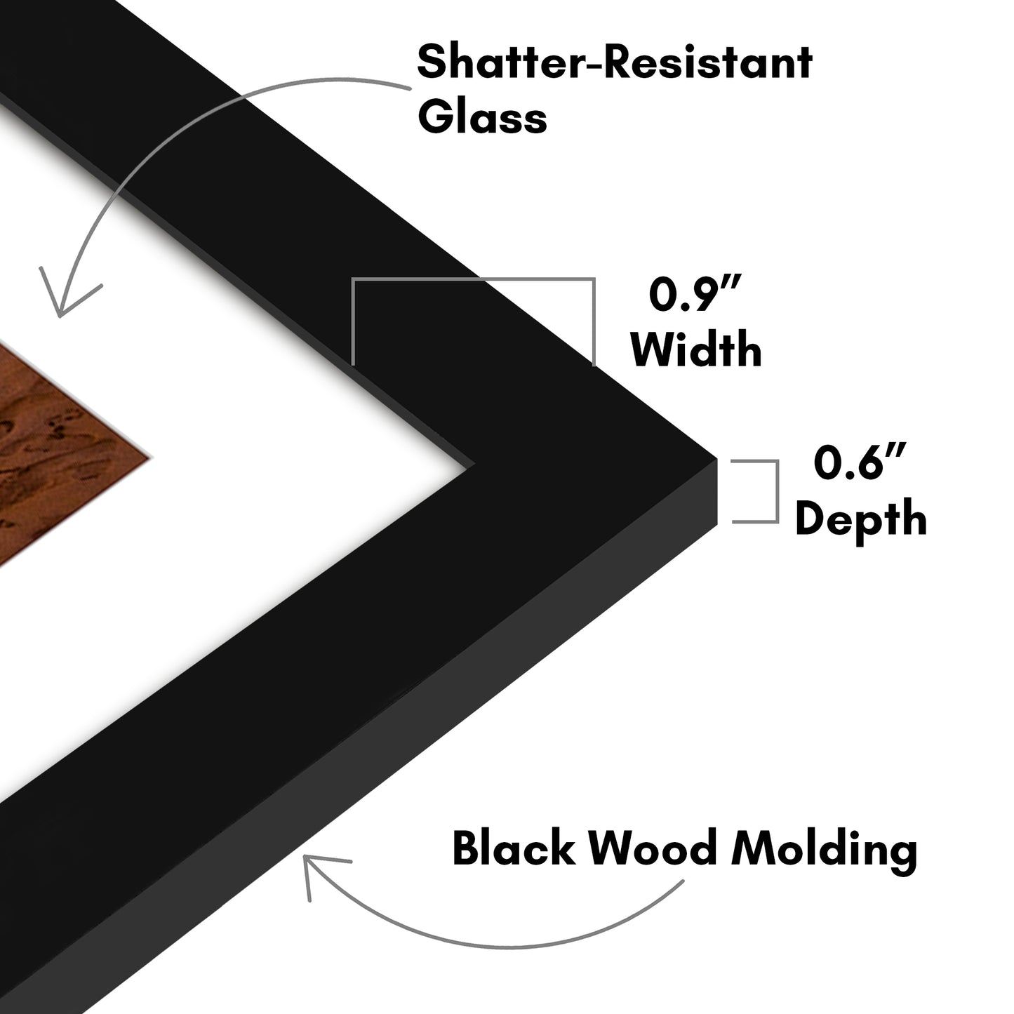 Picture Frame with Mat | Engineered Wood Photo Frame