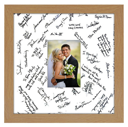 Wedding Signature Memories - Composite Wood Shatter-Resistant Glass Cover For Vertical Formats - Picture Frame