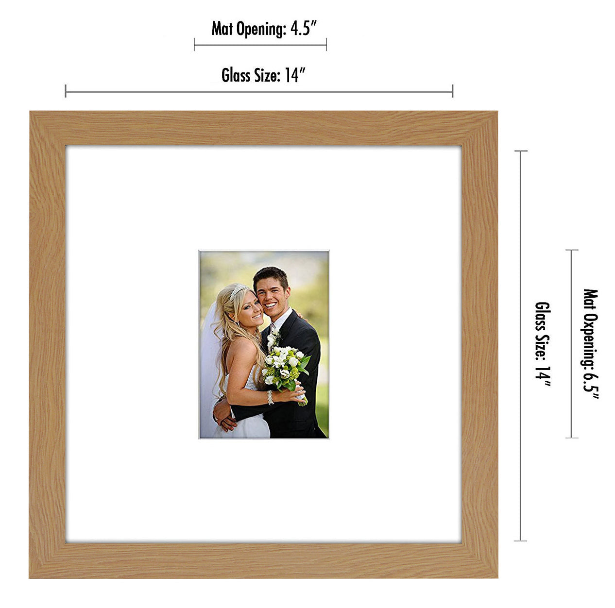 Wedding Signature Memories - Composite Wood Shatter-Resistant Glass Cover For Vertical Formats - Picture Frame