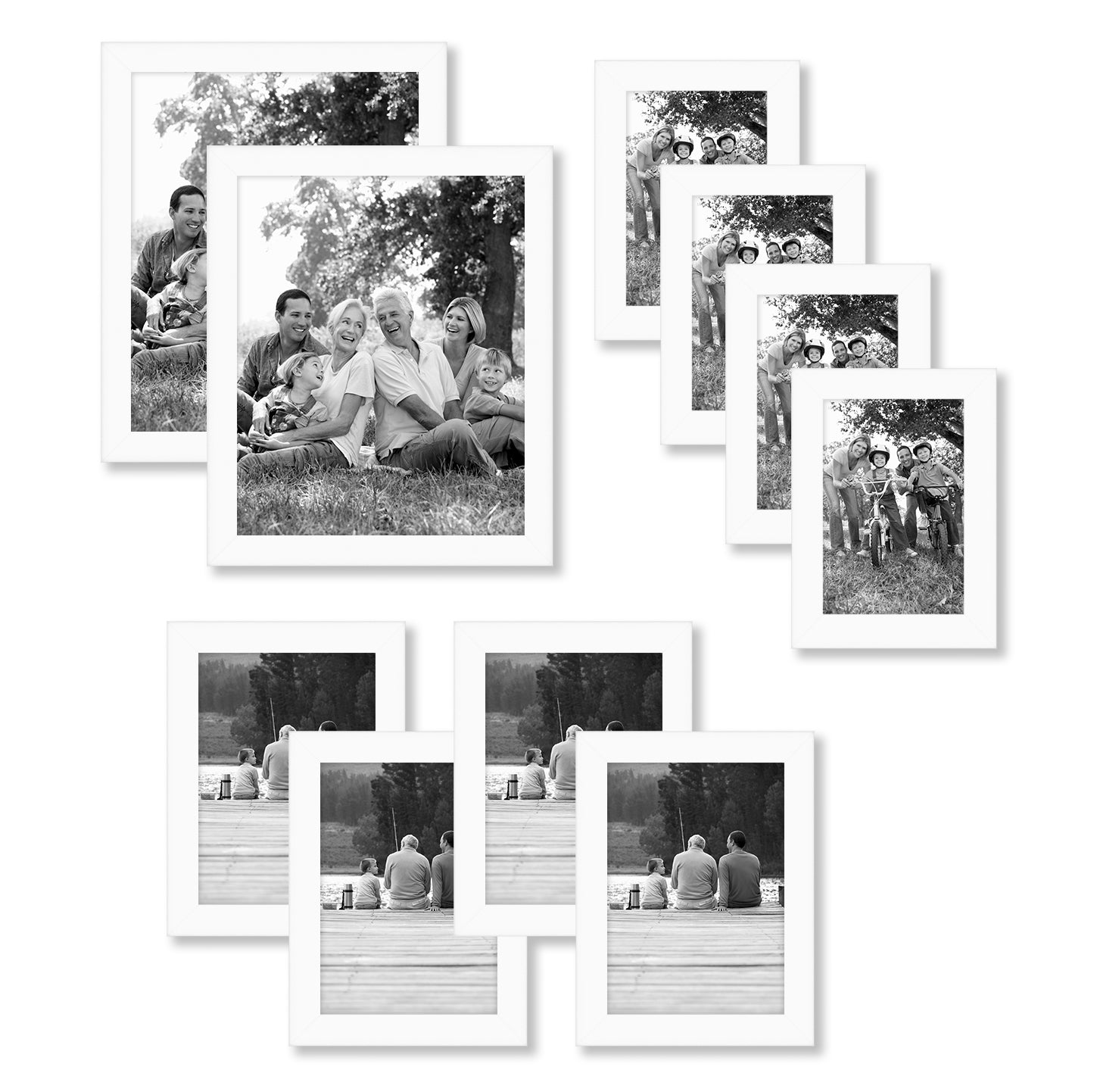 9-Piece Brushed Silver 4x6 Gallery Wall Picture Frame Set + Reviews