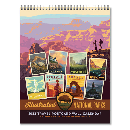 National Park Postcards Design by Anderson Design Group - 2023 Wall Calendar