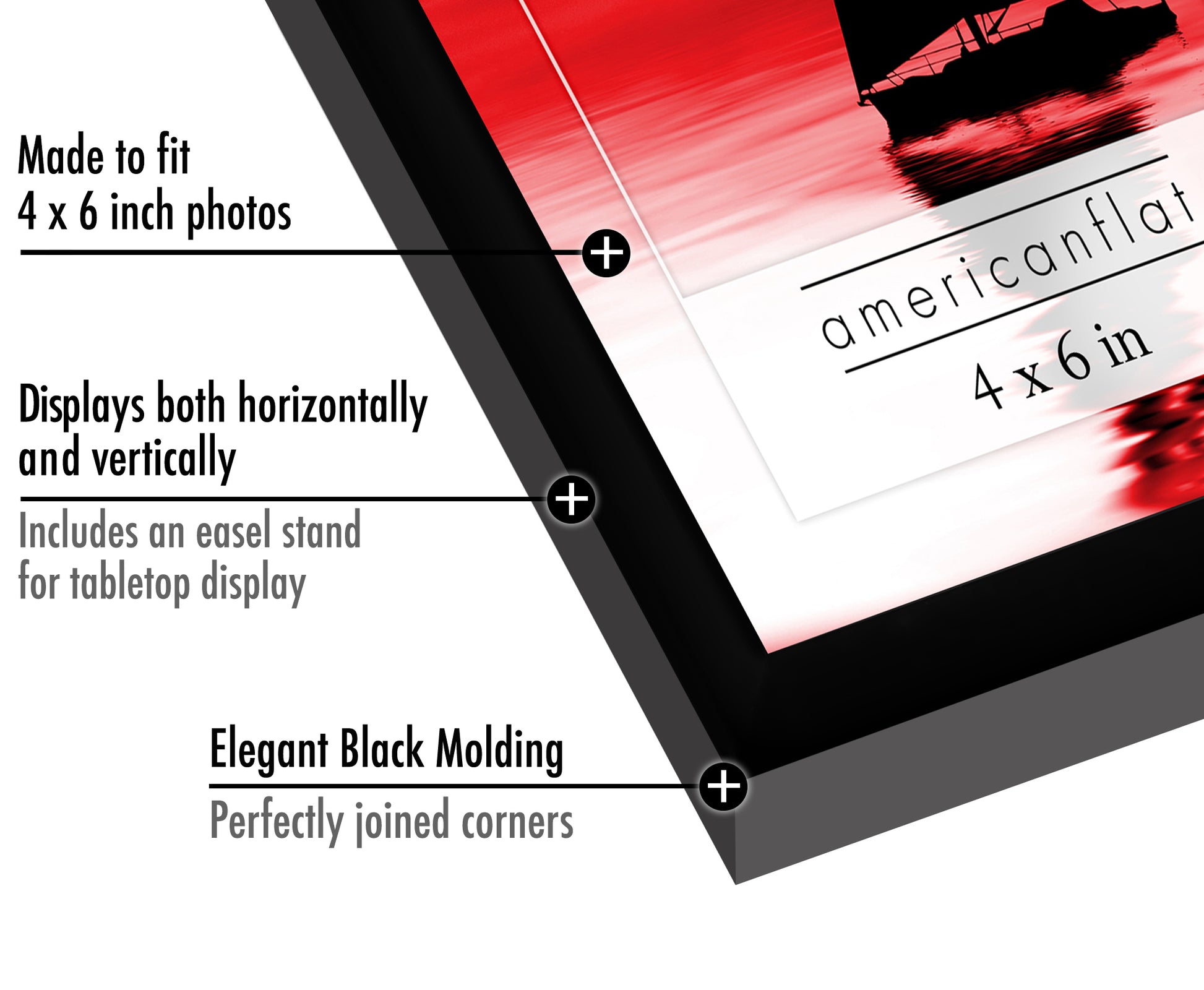 Americanflat 6-Pack Black Picture Frame Set