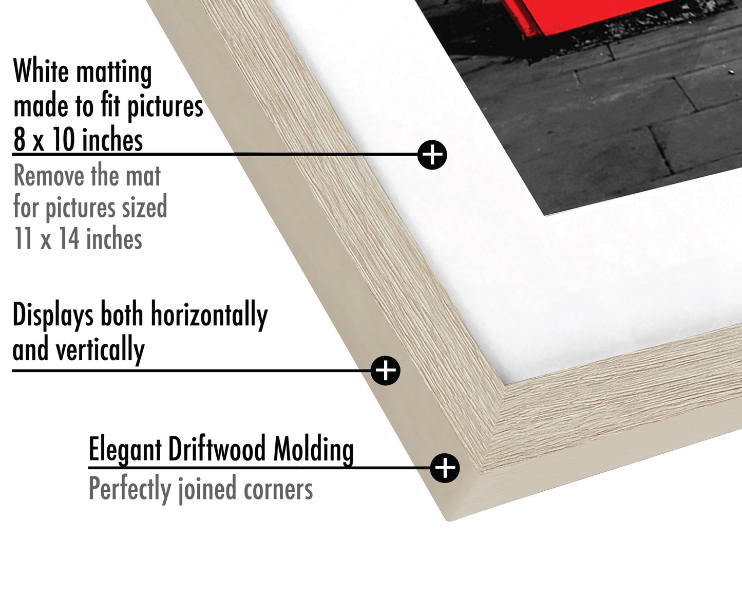 Picture Frame with Mat | Engineered Wood Photo Frame