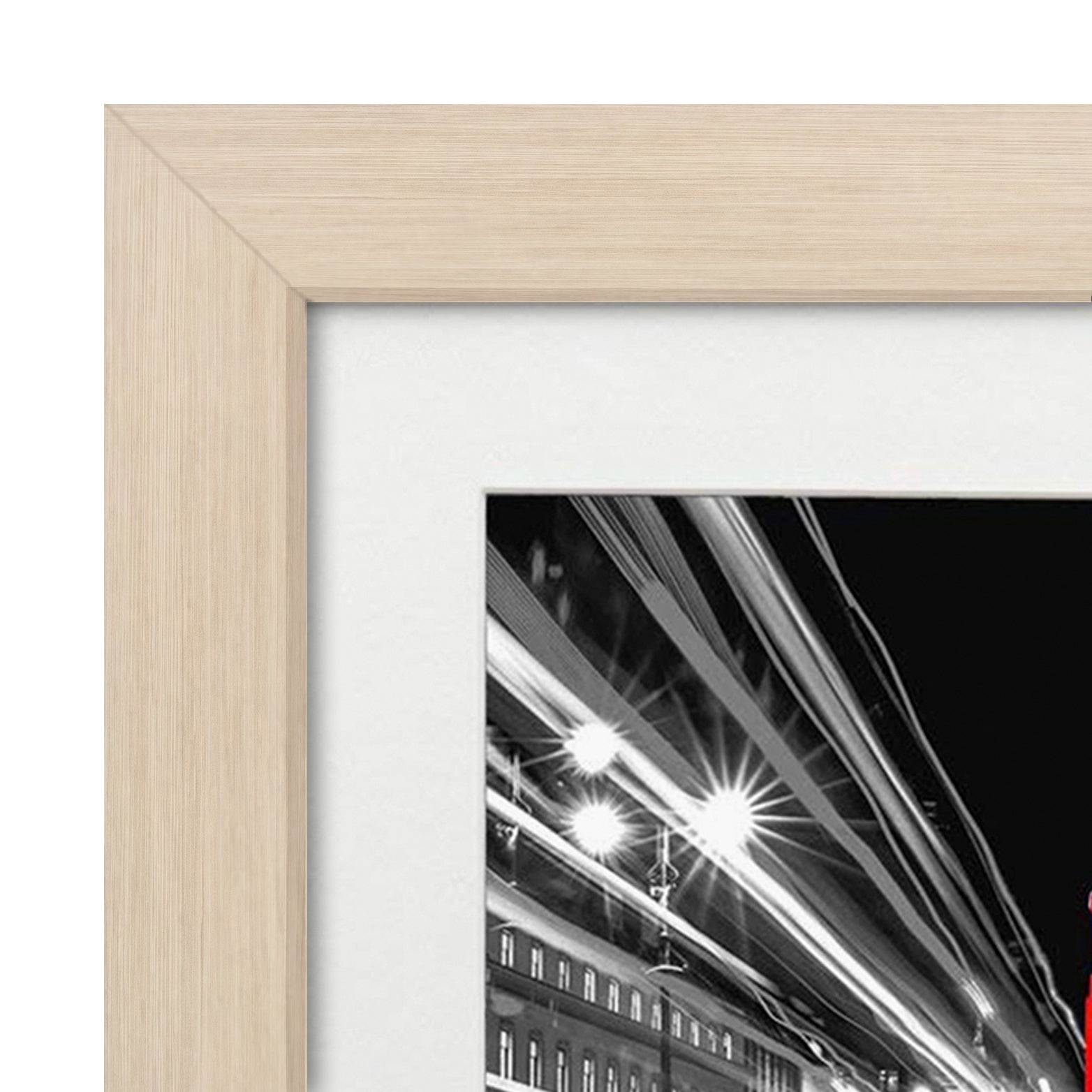 Americanflat 11x14 Light Wood Picture Frame 2 Pack with Shatter-Resistant Glass Cover and Composite Wood Molding - 11x14 Frame with Mat for 8x10