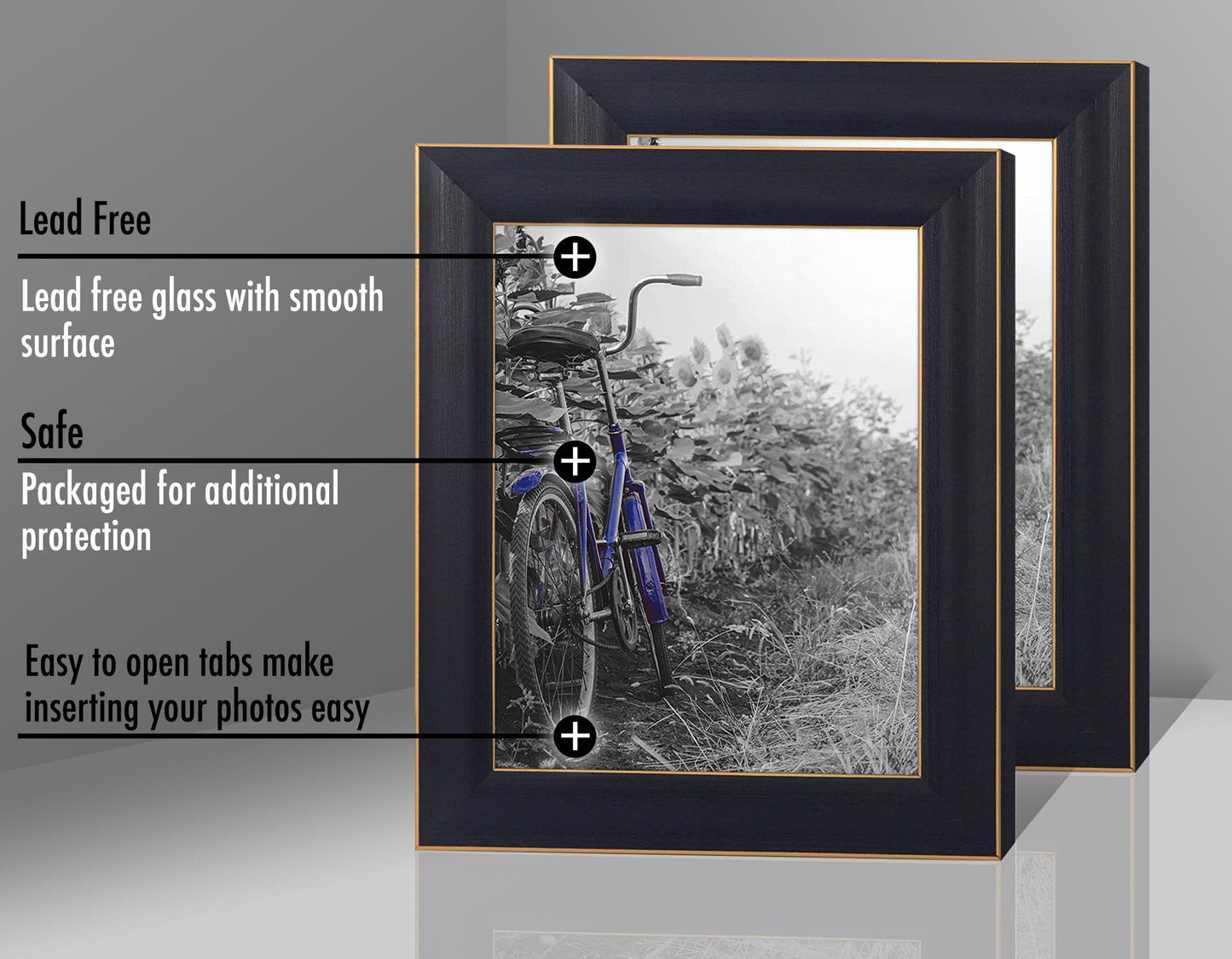 Set of 2 - Gold Trim Picture Frame | Galleria Collection