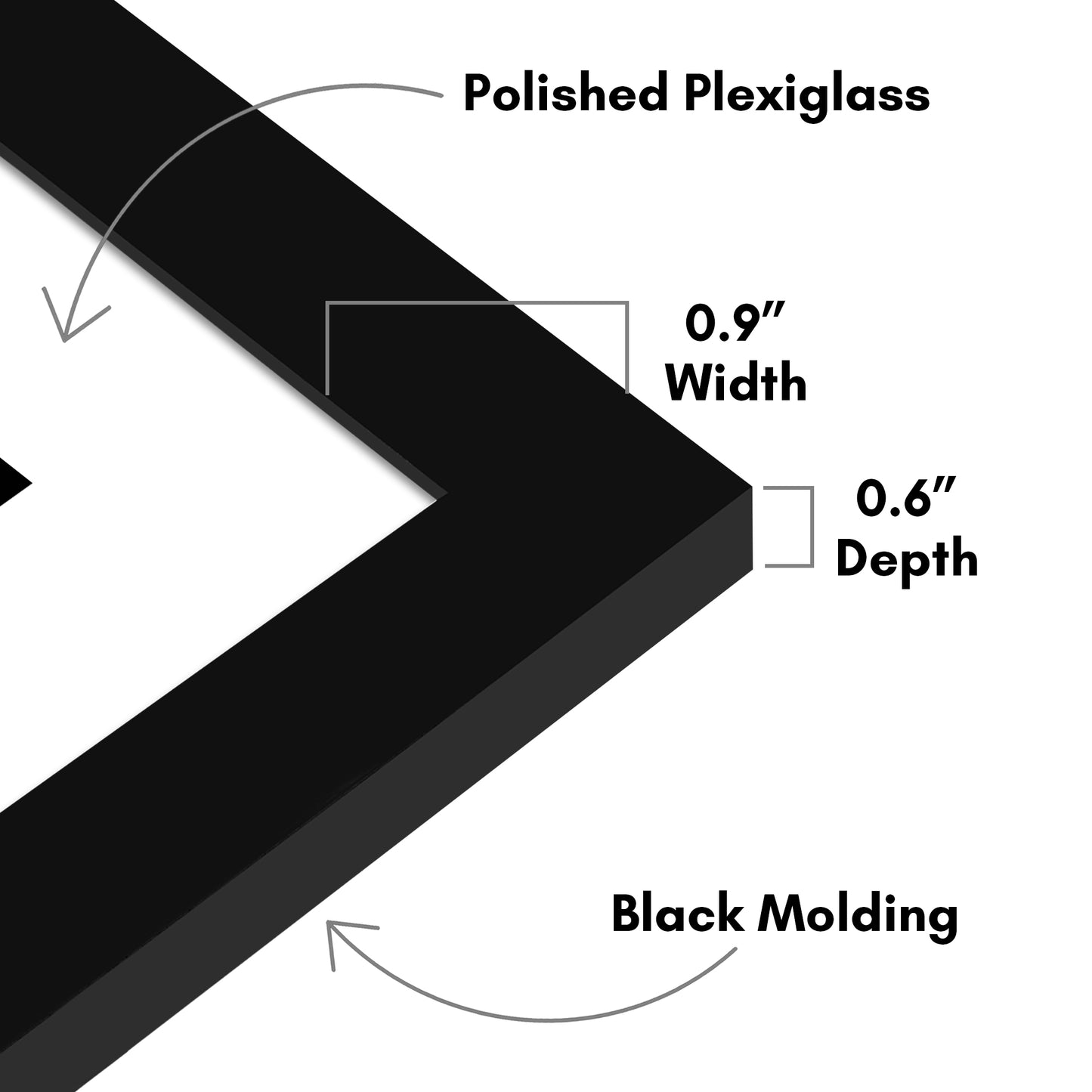 Picture Frame - Set of 2 - with Mat or Without Mat - Plexiglass Cover and Hanging Hardware included