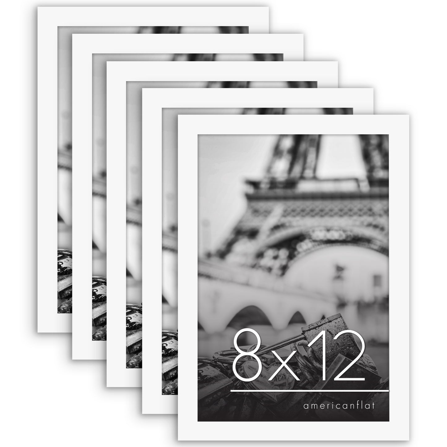 Picture Frame Set of 5 - Gallery Wall Frame Set with Included Hanging Hardware - Horizontal or Vertical Display