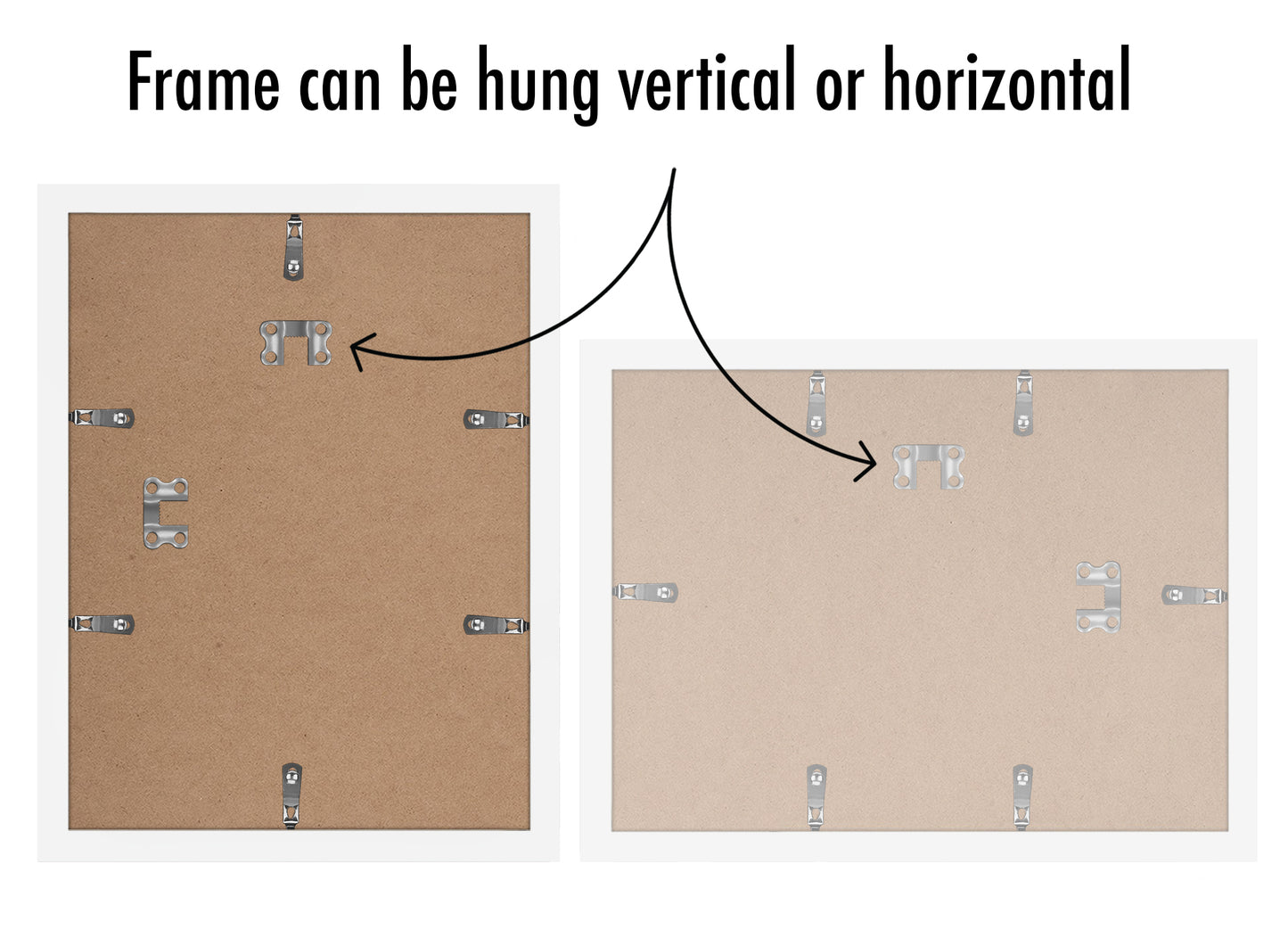 Picture Frame - Set of 2 - with Mat or Without Mat - Plexiglass Cover and Hanging Hardware included