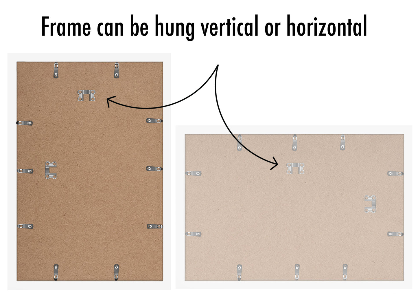 Picture Frame - Set of 2 - with Mat or Without Mat - Plexiglass Cover and Hanging Hardware included