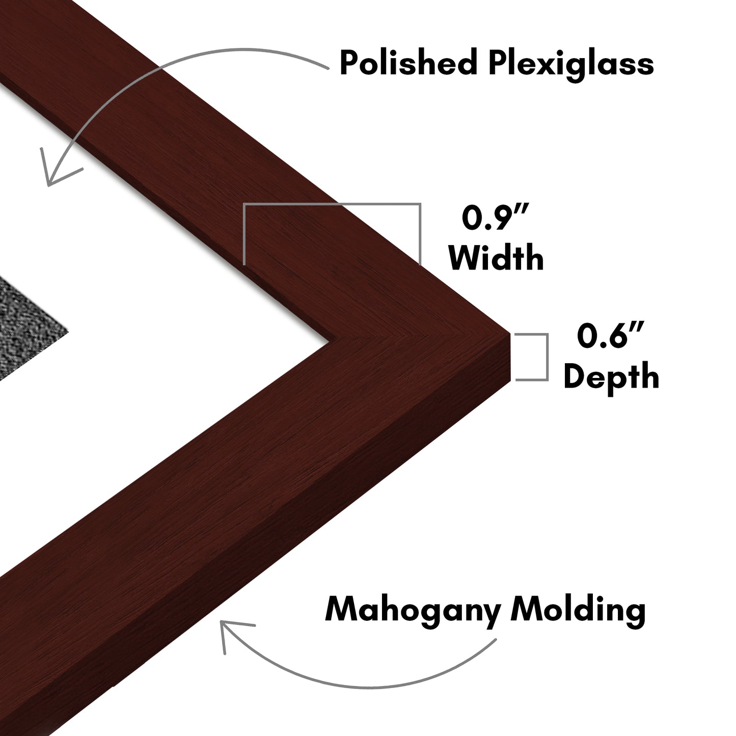 Picture Frame - Set of 2 - with Mat or Without Mat - Plexiglass Cover and Hanging Hardware included