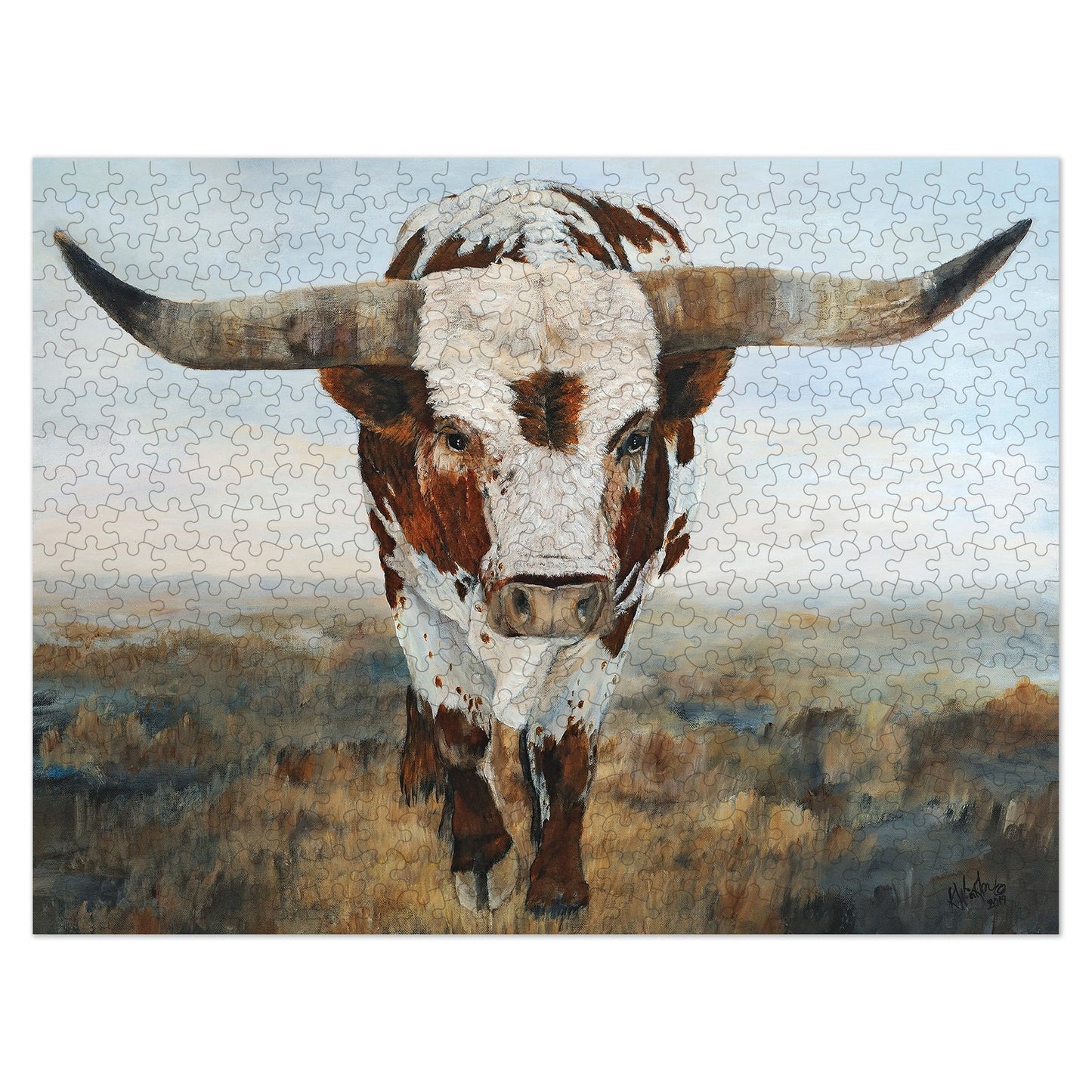 500 Piece Jigsaw Puzzle, 16x20 Inches, RAMBLIN' ON Artwork by Kathy Winkler