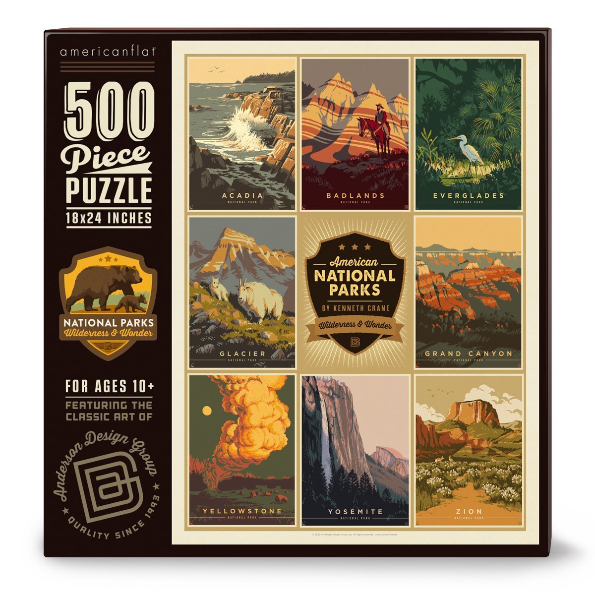 500 Piece Jigsaw Puzzle, 18x24 Inches, "American National Parks 4 " Art by Anderson Design Group - Jigsaw Puzzle - Americanflat