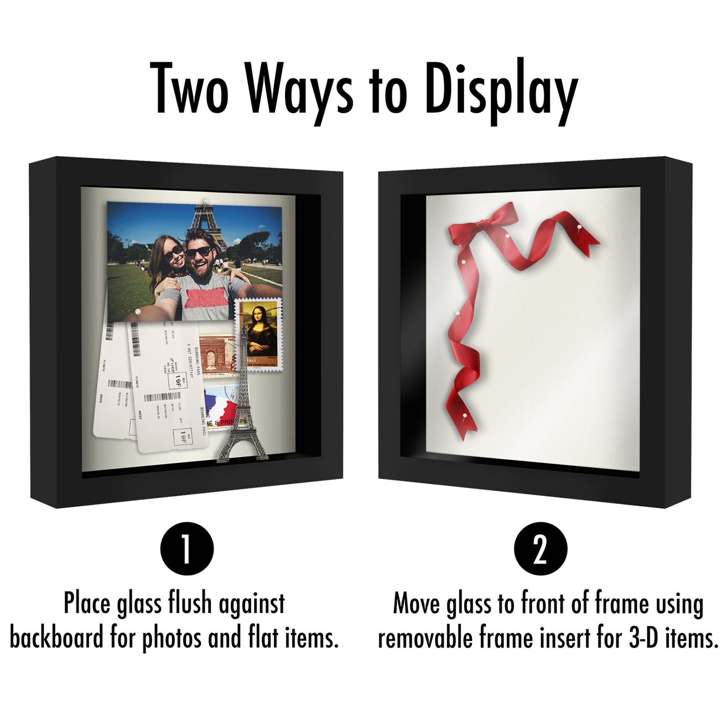 Set of 2 - Shadow Box Keepsake Frame | Silhouette Collection