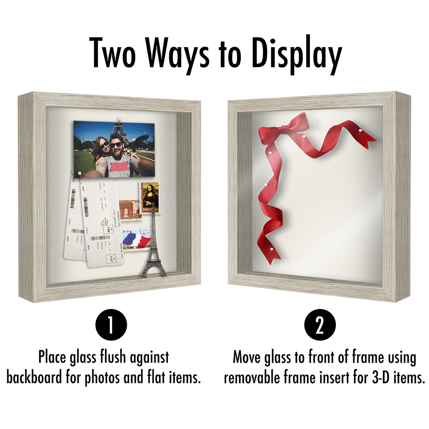 Shadow Box Keepsake Frame with Linen Back | Silhouette Collection