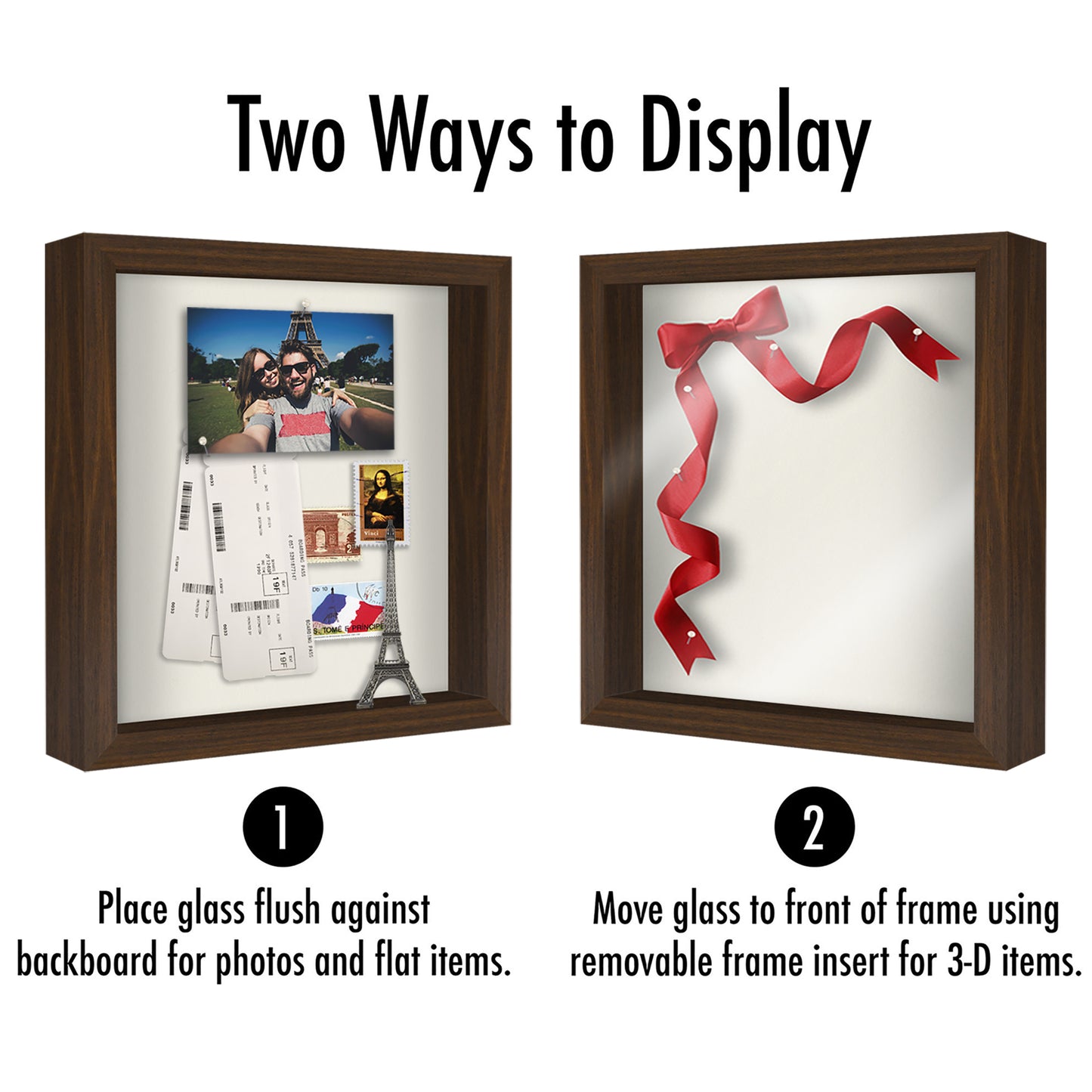 Shadow Box Keepsake Frame with Linen Back | Silhouette Collection
