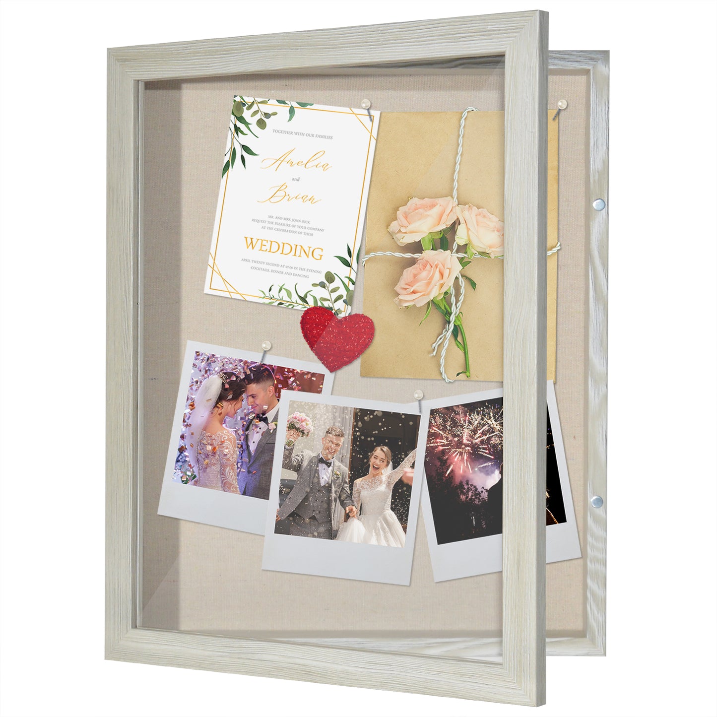 Shadow Box Frame Front Loading with Door - Display Case with Hanging Hardware for Wall and Tabletop