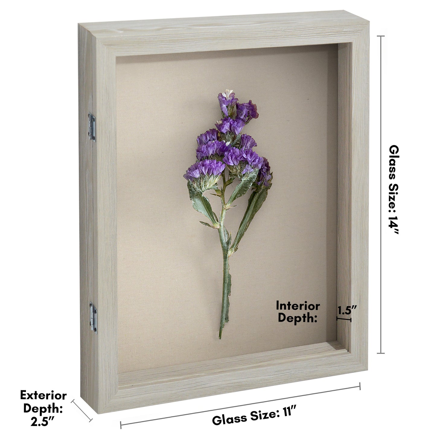 Shadow Box Frame Front Loading with Door - Display Case with Hanging Hardware for Wall and Tabletop