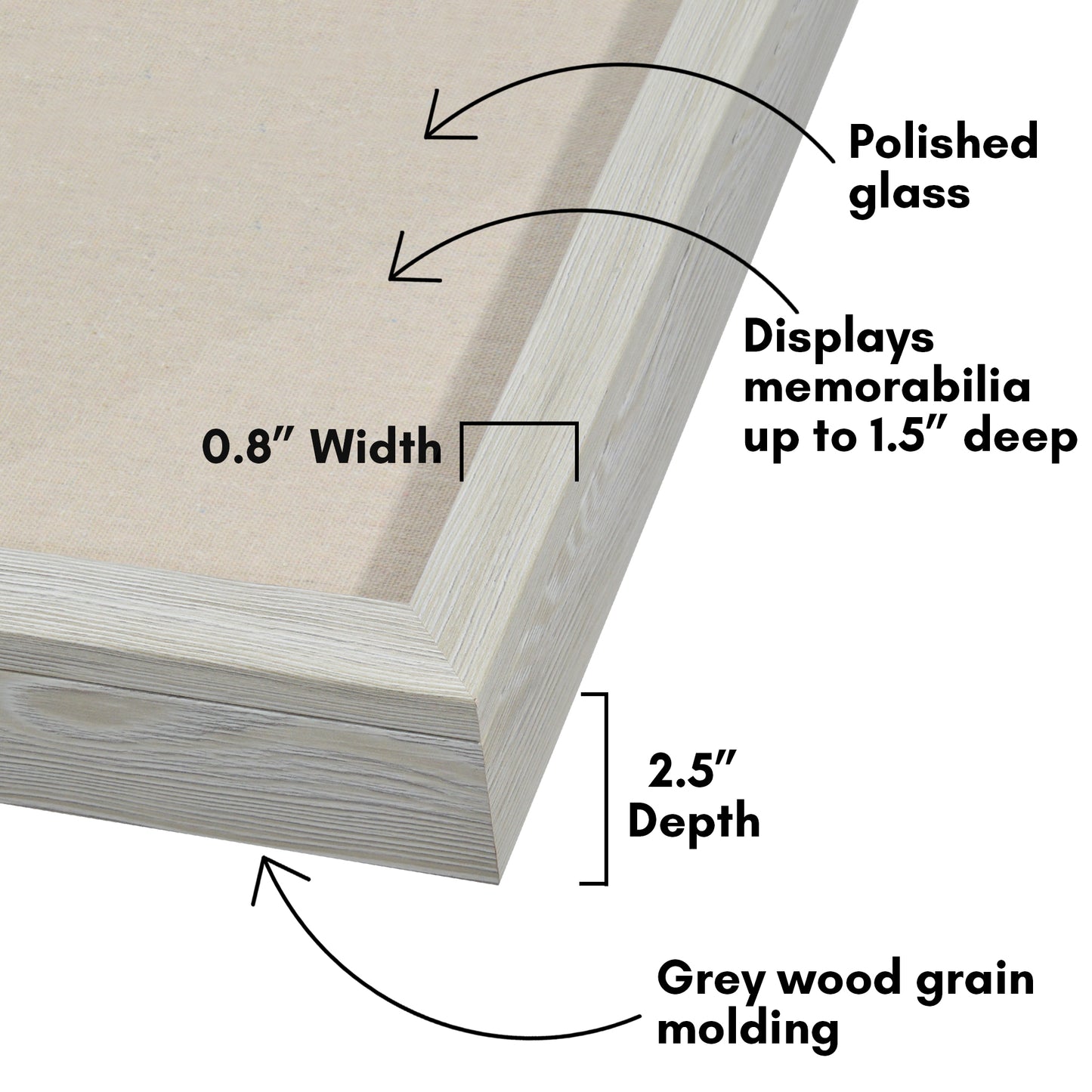 Shadow Box Frame Front Loading with Door - Display Case with Hanging Hardware for Wall and Tabletop