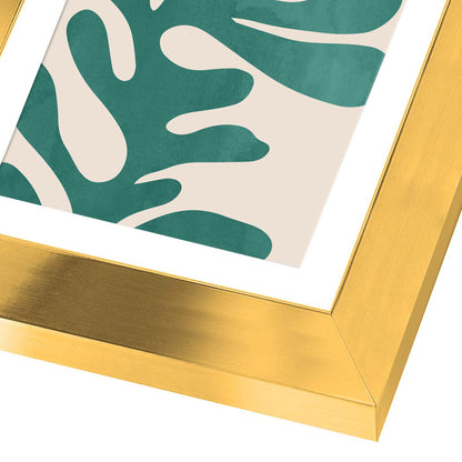 Mid-Century Abstract Shapes - 5 Piece Gold Framed Gallery Art Set