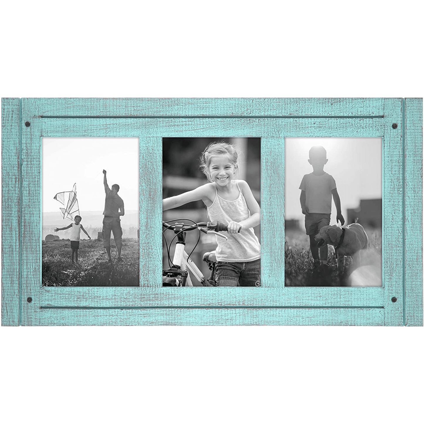 Rustic Picture Frame with Textured Wood | Choose Size and Color