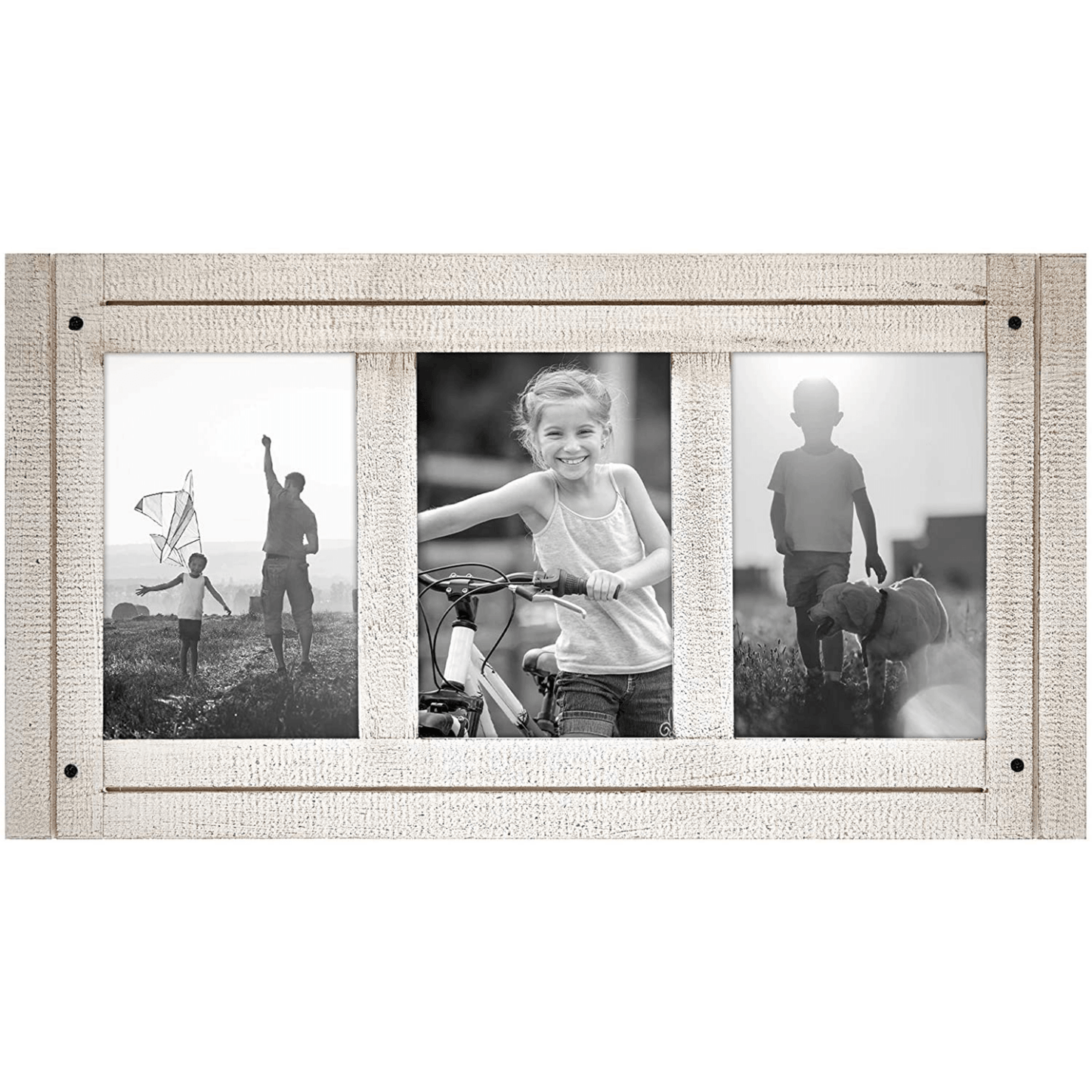 Rustic Picture Frame with Textured Wood | Choose Size and Color