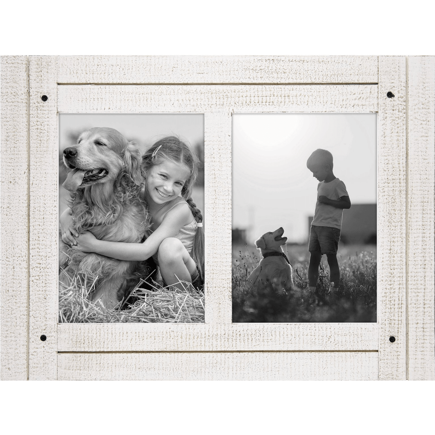 Rustic Picture Frame with Textured Wood | Choose Size and Color