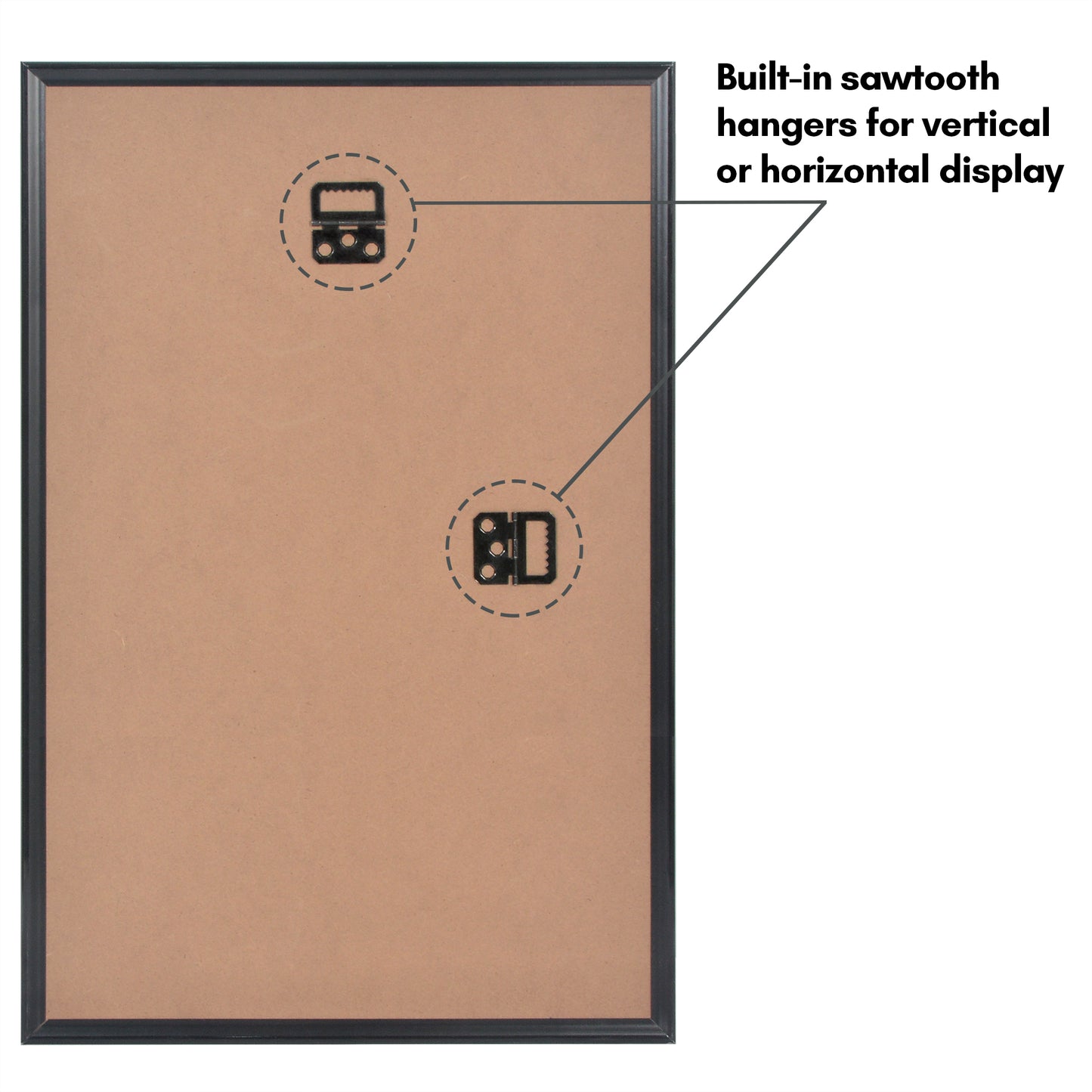 3 Pack - Black Poster Frame with Slimline Molding | Choose Size